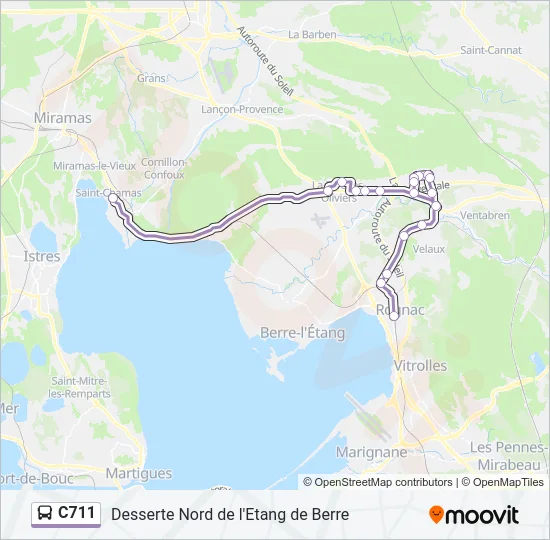 C711 Bus Line Map
