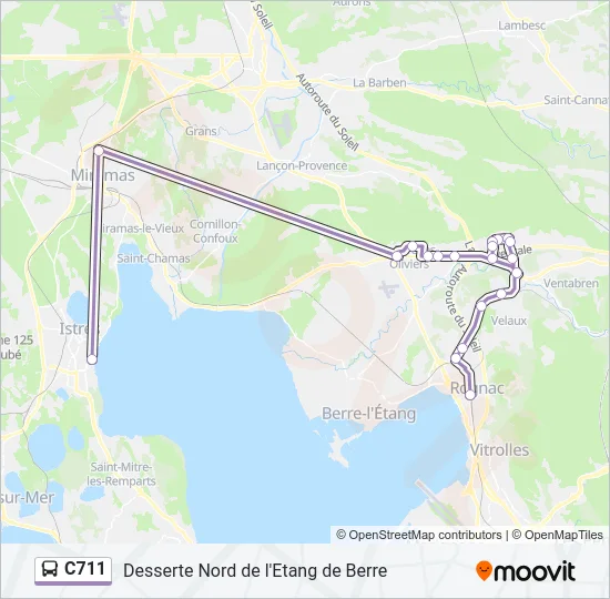 C711 Bus Line Map