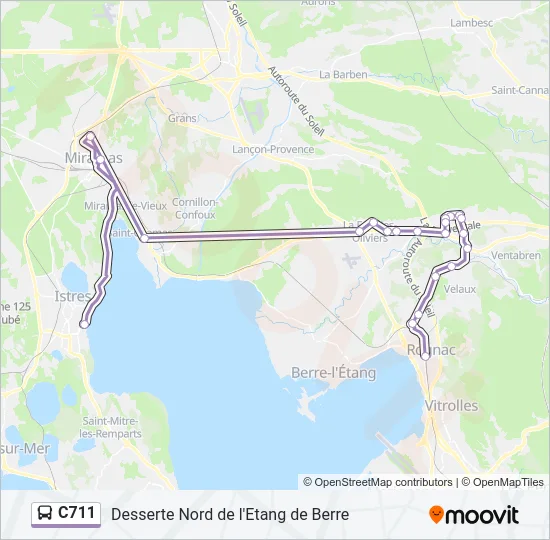 C711 Bus Line Map
