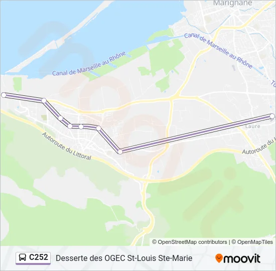 C252 Bus Line Map