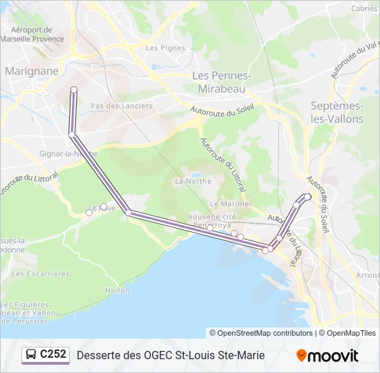 C252 Bus Line Map