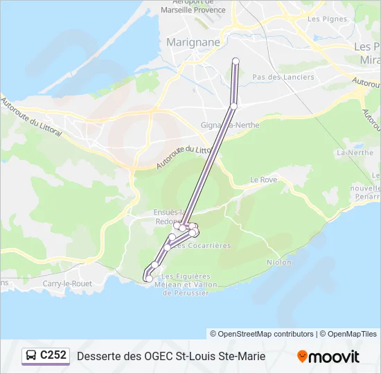 C252 Bus Line Map