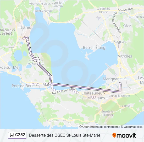 C252 Bus Line Map