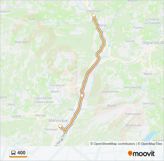 400 Bus Line Map