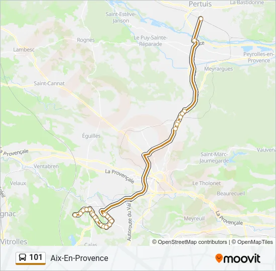 101 Bus Line Map