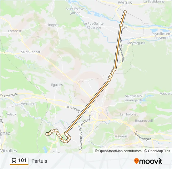 101 Bus Line Map