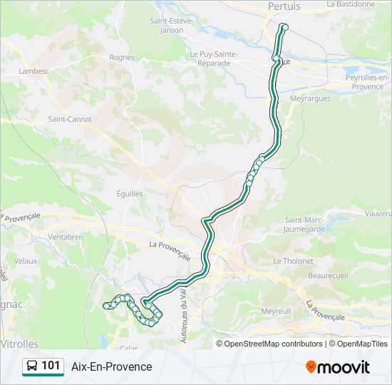 101 Itinéraire Horaires, Arrêts & Plan AixEnProvence (mis à jour)