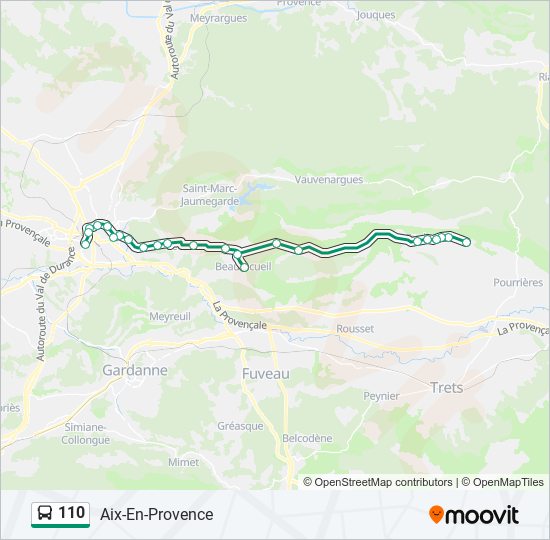 110 bus Line Map