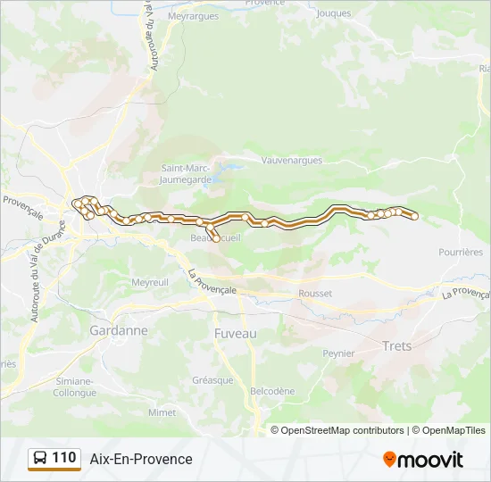 110 Bus Line Map