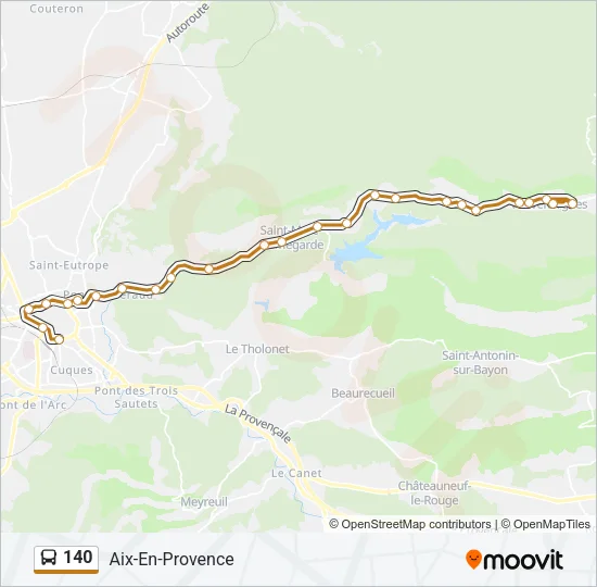 140 Bus Line Map
