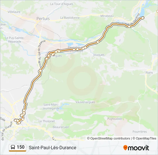 150 Bus Line Map