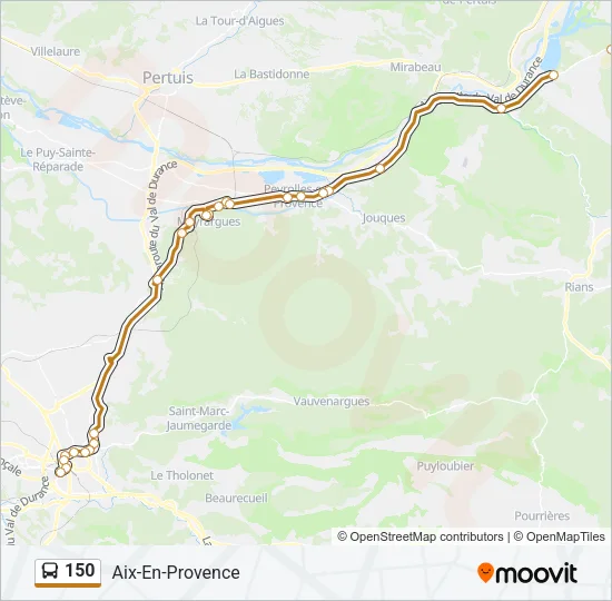 150 Bus Line Map