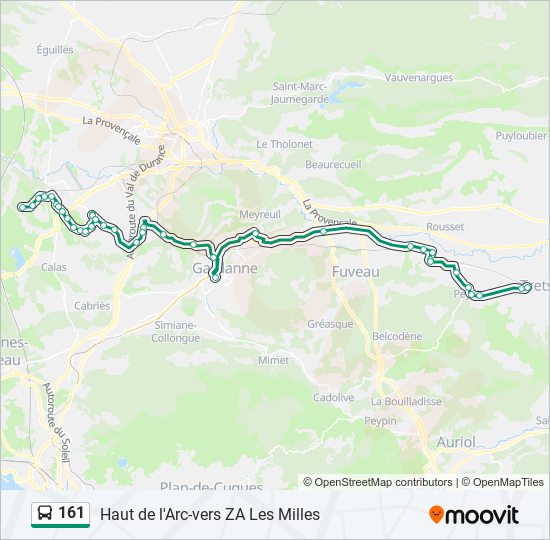 161 bus Line Map