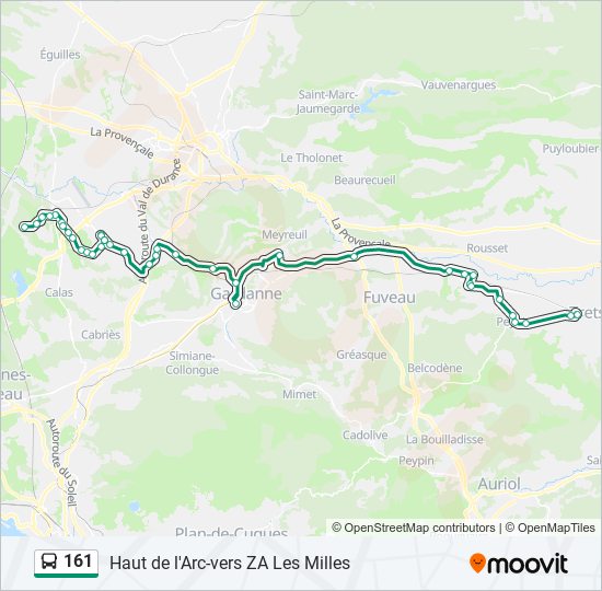 Mapa de 161 de autobús