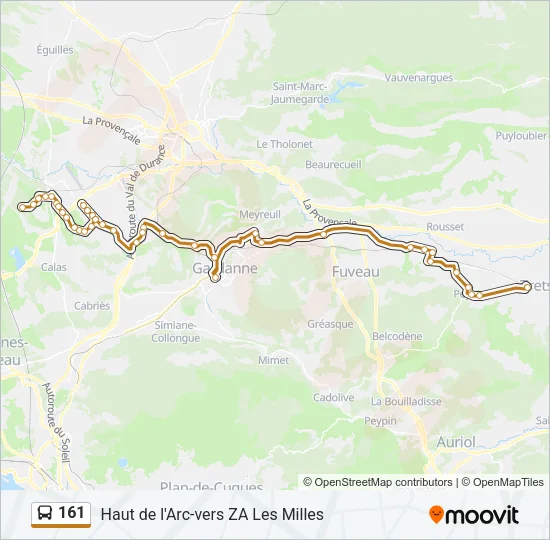 161 Bus Line Map