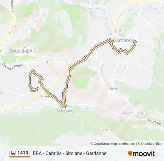 1410 Bus Line Map