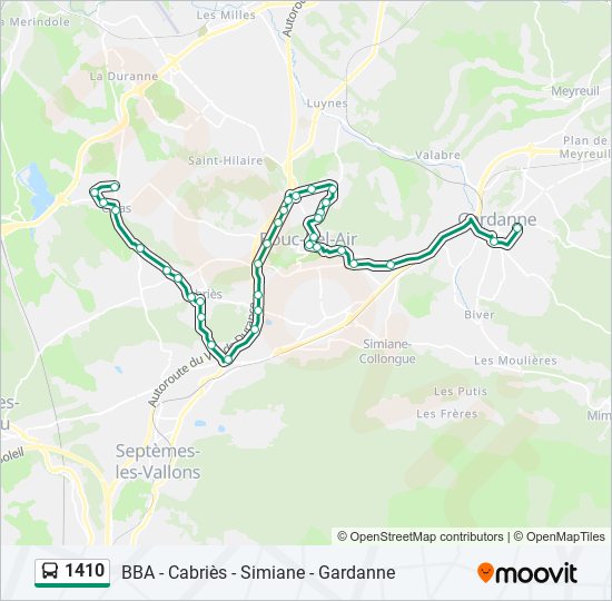 1410 bus Line Map