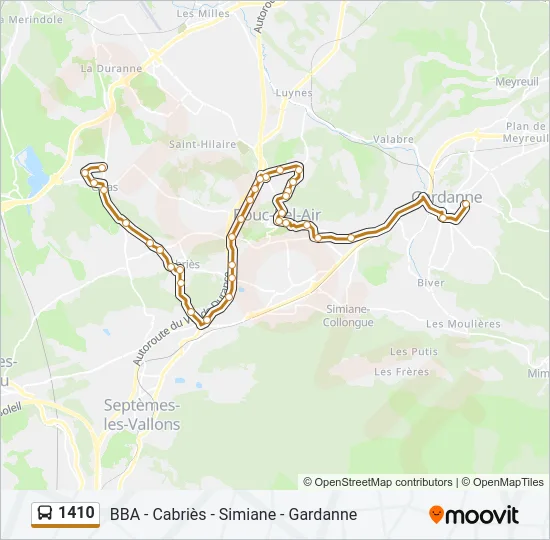 1410 Bus Line Map