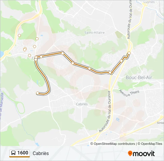 1600 Bus Line Map