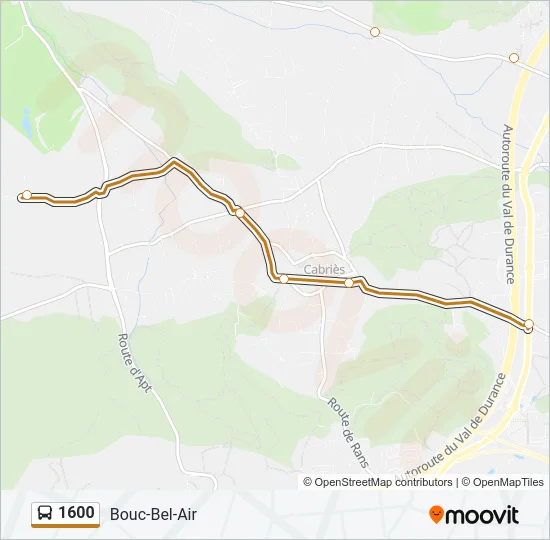 1600 Bus Line Map