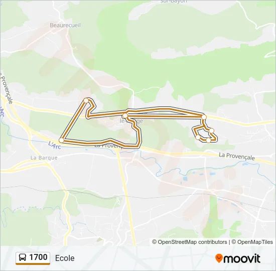 1700 Bus Line Map
