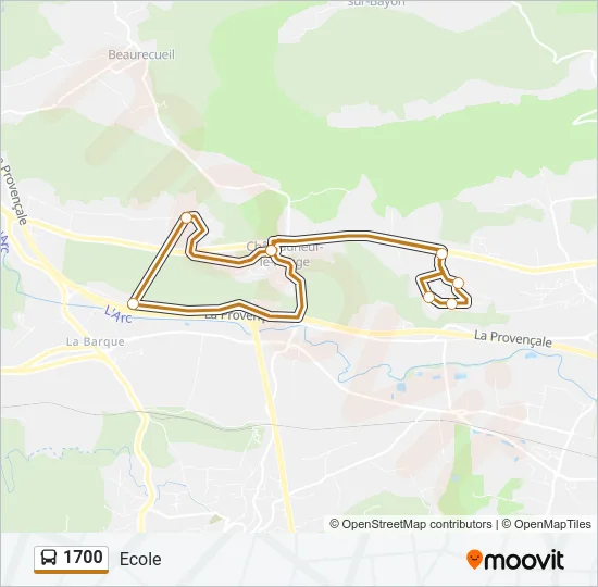 1700 Bus Line Map