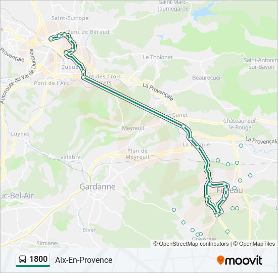 1800 bus Line Map