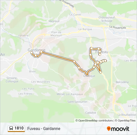 1810 Bus Line Map