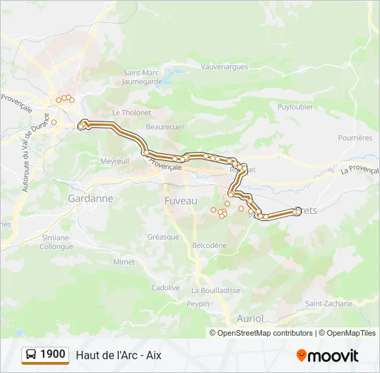 1900 Bus Line Map