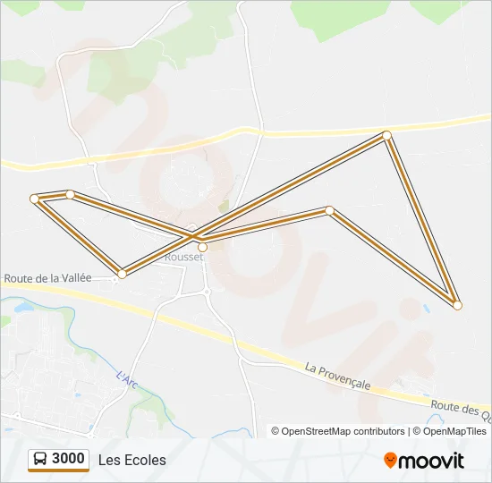 3000 Bus Line Map