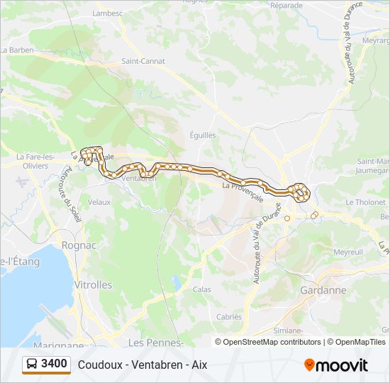 3400 bus Line Map