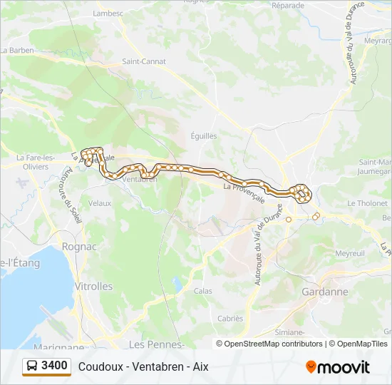 3400 Bus Line Map