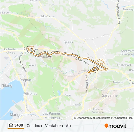 3400 Bus Line Map