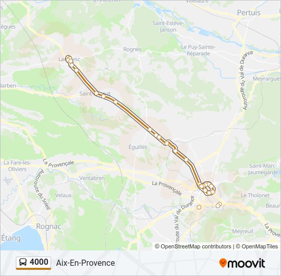 Mapa de 4000 de autobús