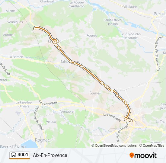 4001 bus Line Map