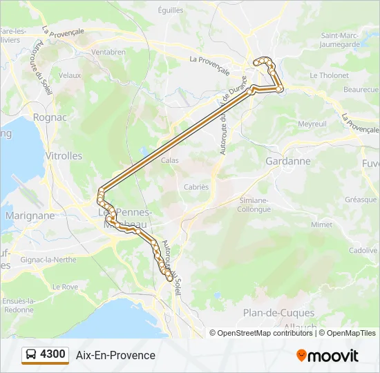 4300 Bus Line Map