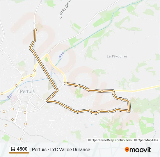 4500 Bus Line Map