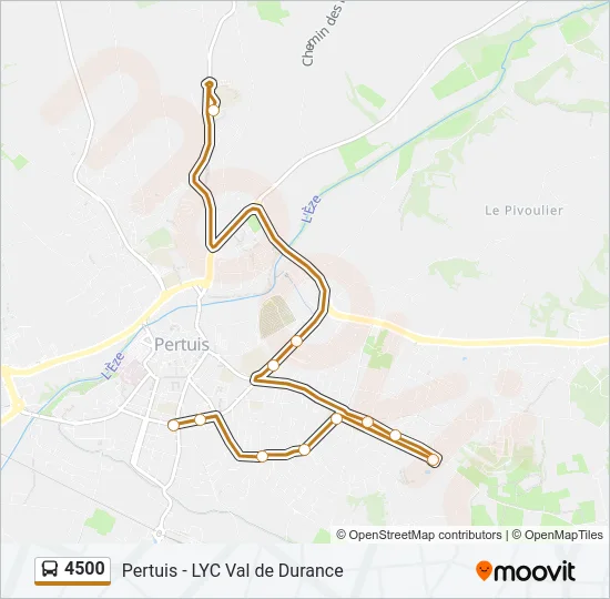 4500 Bus Line Map