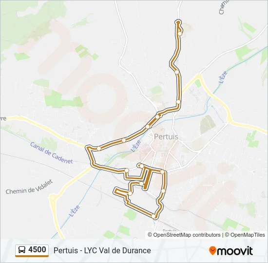 4500 Bus Line Map