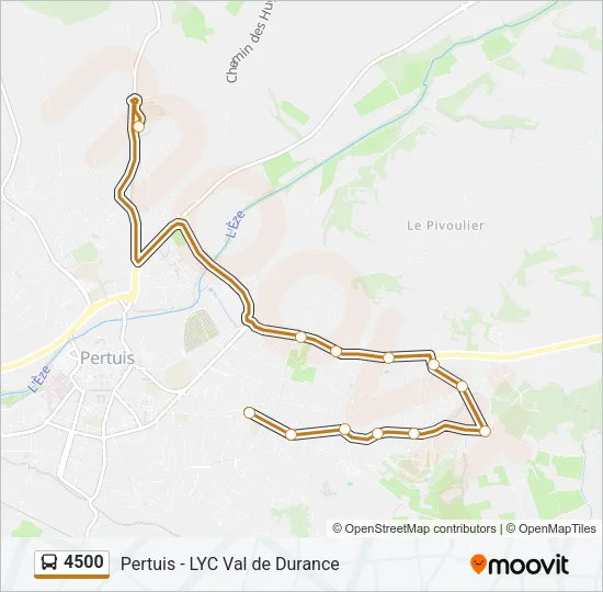 4500 Bus Line Map