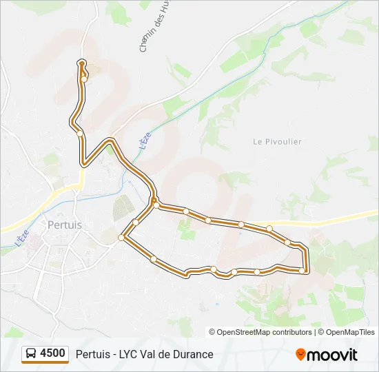4500 Bus Line Map