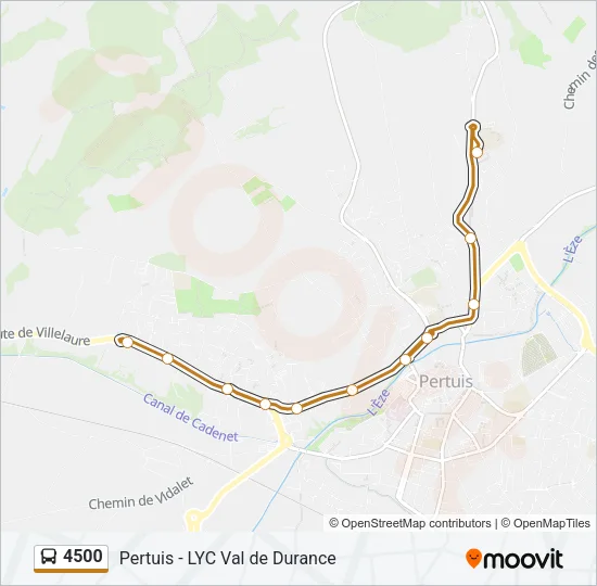 4500 Bus Line Map