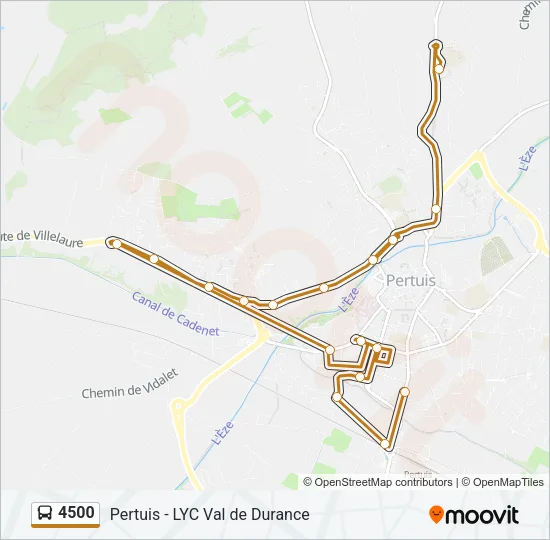 4500 Bus Line Map
