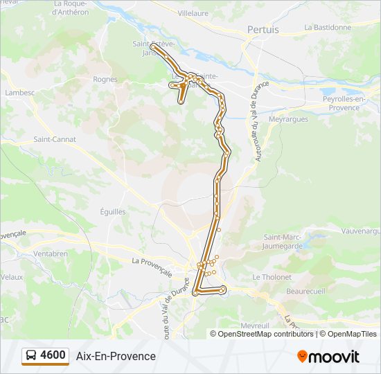 Mapa de 4600 de autobús