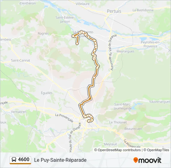 4600 Bus Line Map