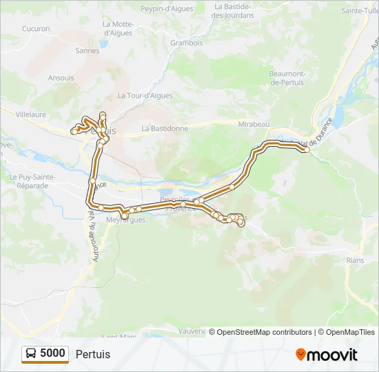5000 Bus Line Map