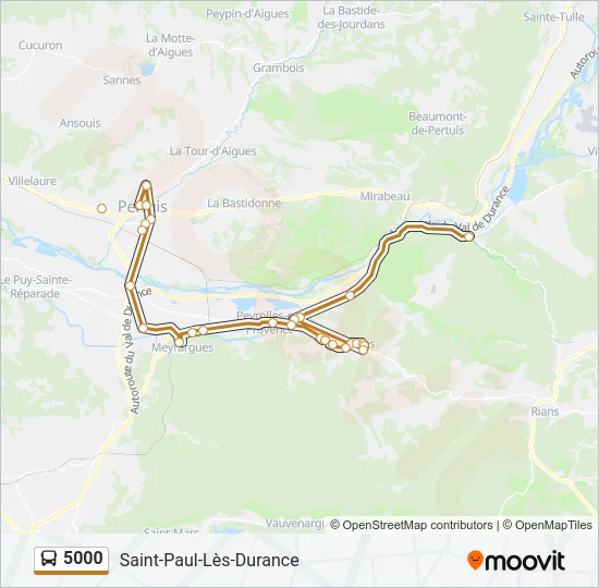 5000 Bus Line Map