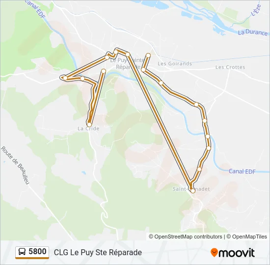 5800 Bus Line Map