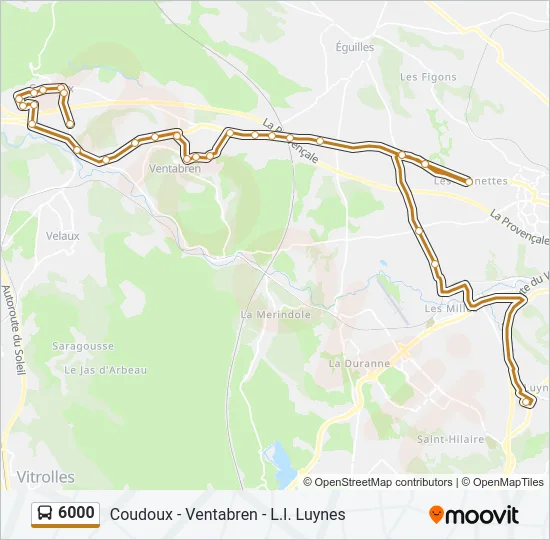 6000 Bus Line Map