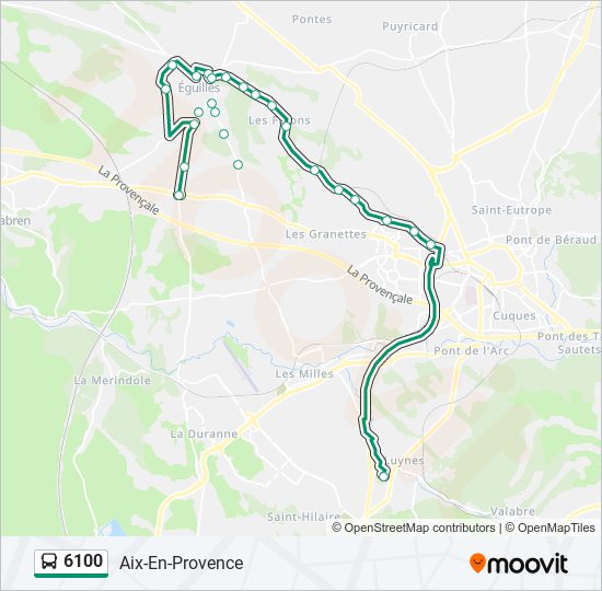 Mapa de 6100 de autobús